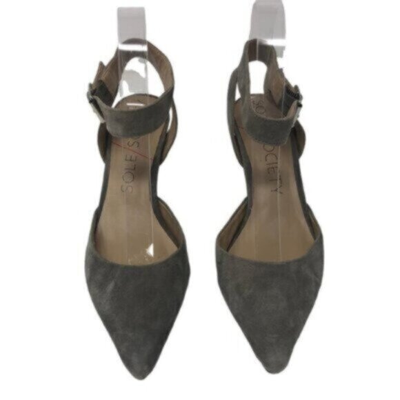 Sole Society | Women's Sandal Taupe Suede Heels Size 8 - Picture 3 of 13